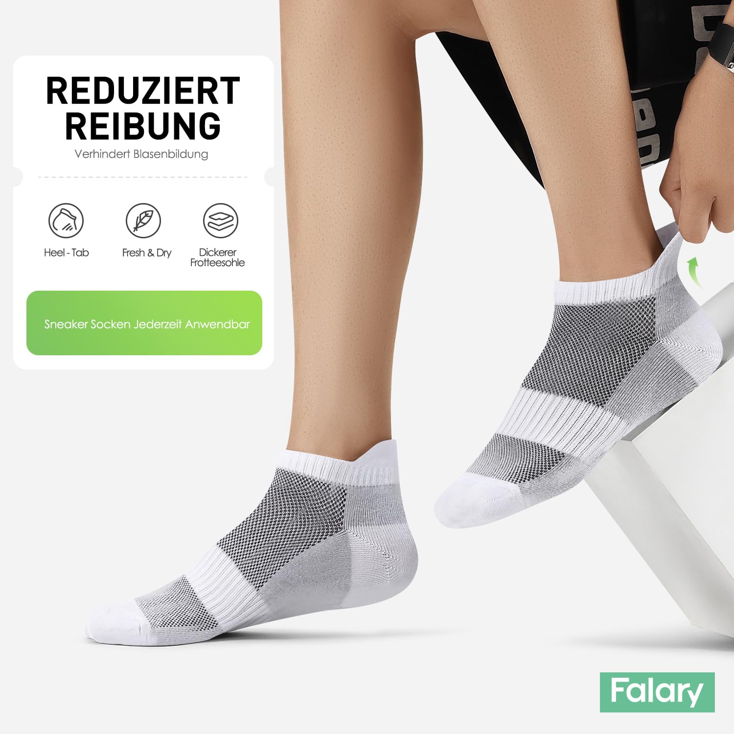 FALARY Chaussettes Basses Homme Femme(Lot de 10) Socquette de Sport Chaussette Courtes