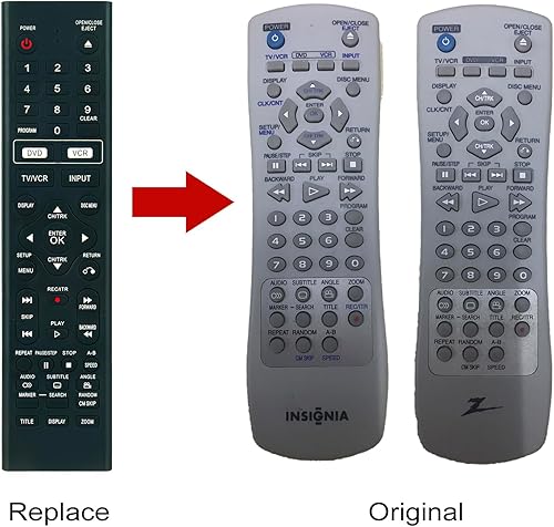 Miniatura 2 de 6711R1P081G 6711R1P081V Control remoto de repuesto para Insignia Zenith DVD/VCR Combo IS-DVD040924 IS-DVD040924A DVD040924 DVD040924A XBV613 XBV713
