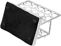 Vista 8 de Hipiwe Soporte para tarjetas de visita de cristal, soporte dorado con espejo para tarjetas de presentación, organizador de almacenamiento