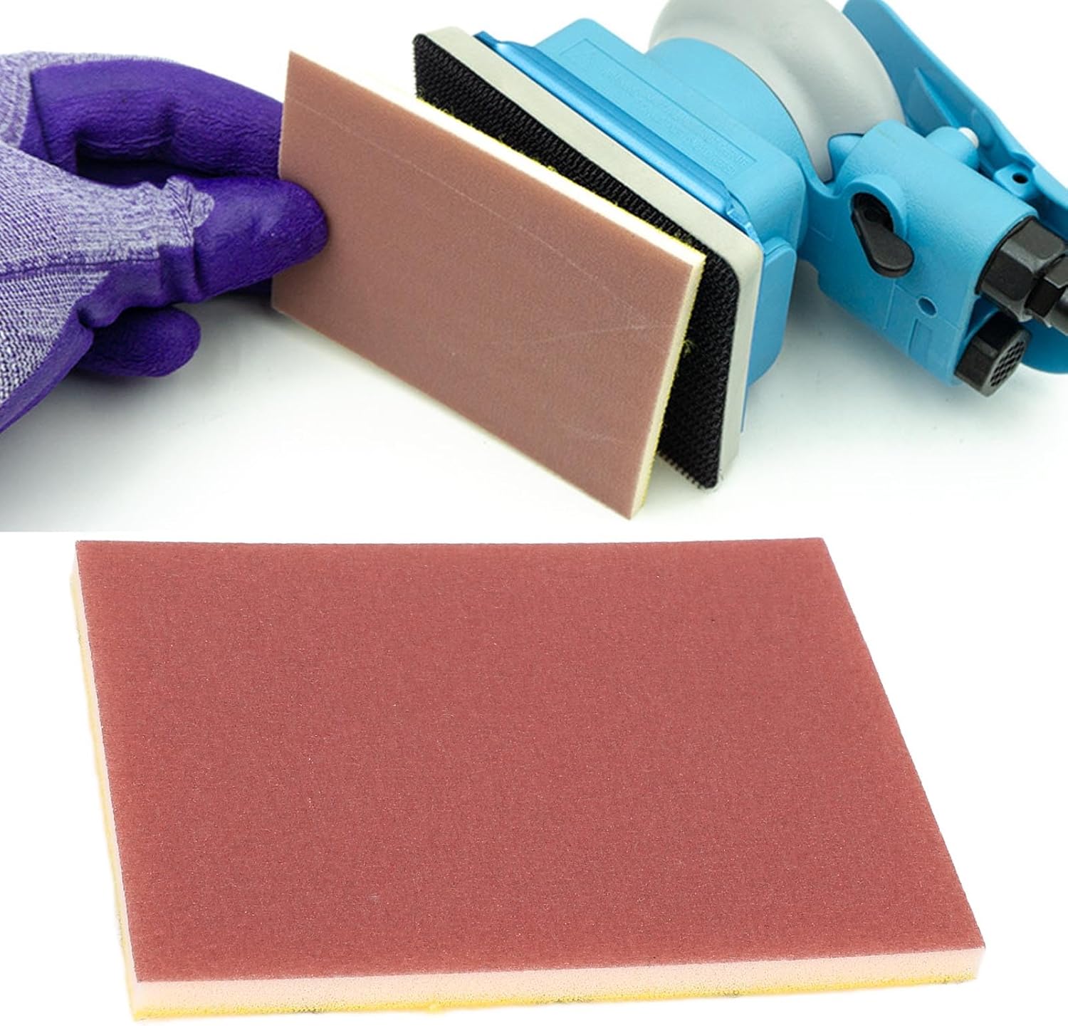 100Pcs 400 Grit Sanding Sponges, Wet Dry Sandpaper Blocks Set for Removal, Furniture Repair, with Rusting Removal, Wall Sanding