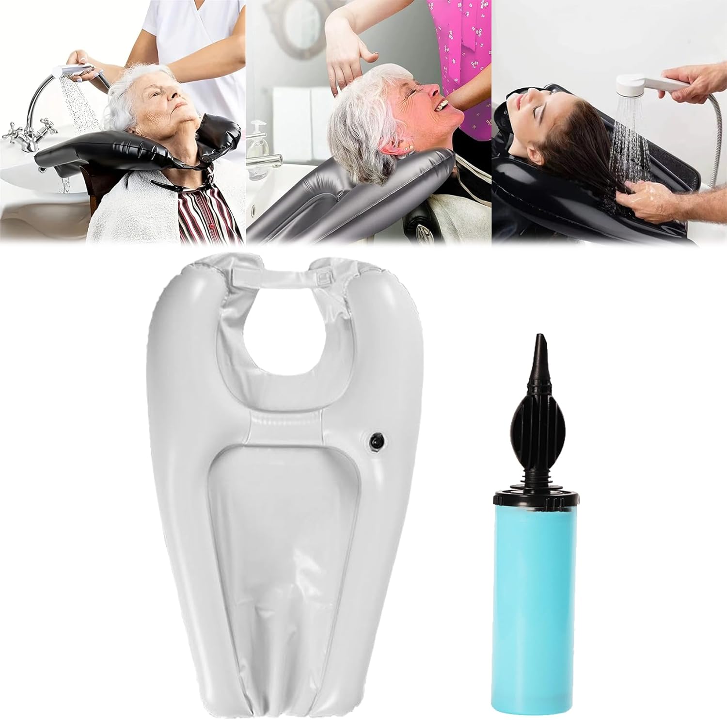Cemssitu Portable Inflatable Shampoo Basin, PVC Foldable Portable