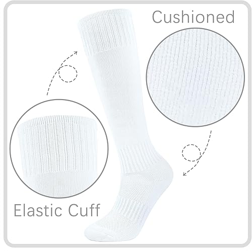 Miniatura 2 de Calcetines de fútbol para niños, 6 pares de calcetines de fútbol para niñas, calcetines altos hasta la rodilla, béisbol, sóftbol, deportes, jóvenes,