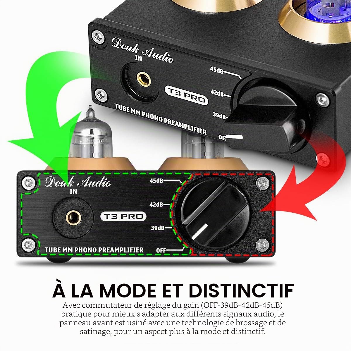 Préamplificateur phono MM HiFi avec de mini tubes à vide Étage de pré amplification audio stéréo Manuel (français non garanti)