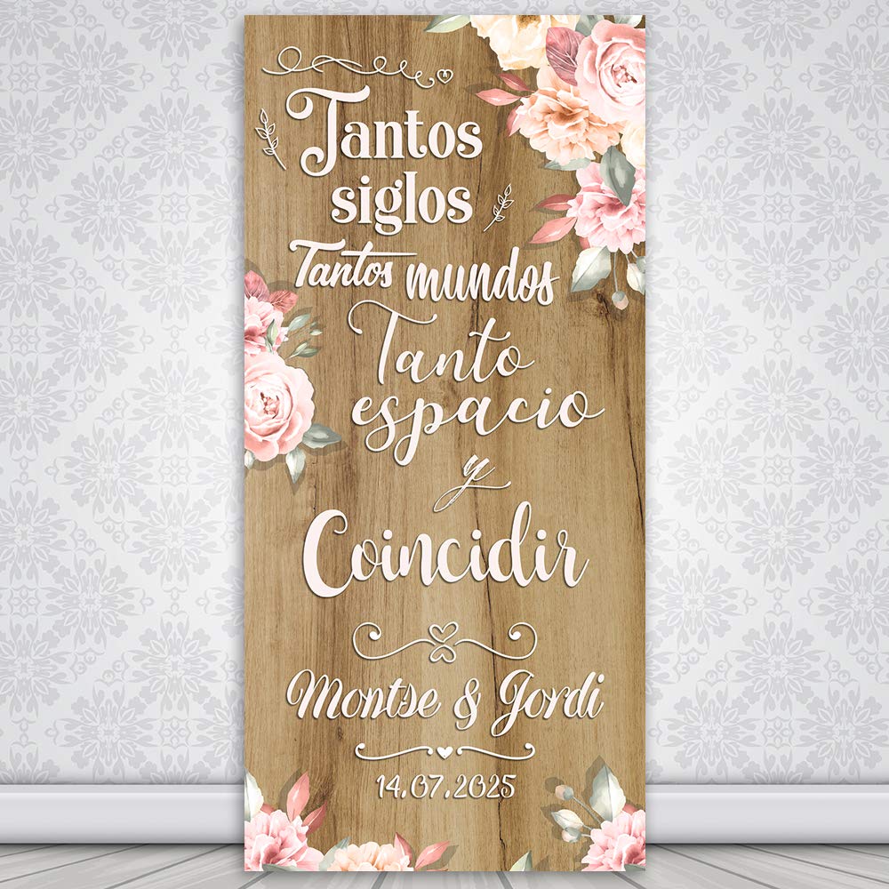 Decoración Boda | Cartel Boda Tanto | 70cm x 150cm