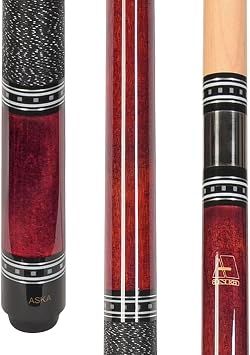 ASKA L9 Billiard Pool Cue, 58" Hard Rock Canadian Maple, Irish Linen Wrap, 13mm Hard Leather Tip