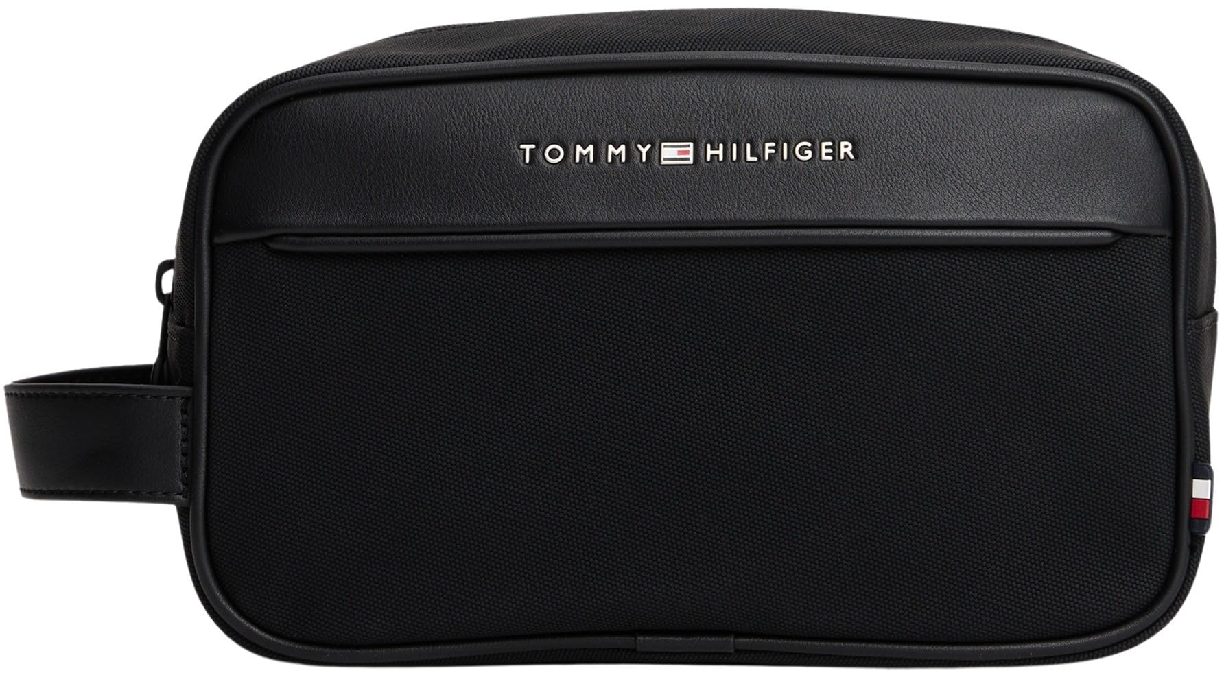 Tommy Hilfiger TH Foundation WASHBAG AM0AM13747 - Bolsa de Lavado para Hombre, Color Negro (Negro), Talla única