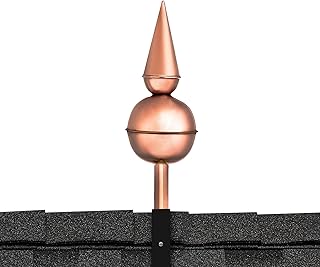 Good Directions 700 Avalon Pure Copper Rooftop Finial with Roof Mount, Polished Copper