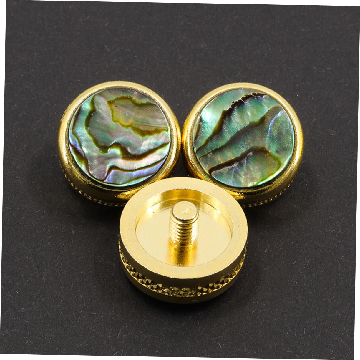 Toyvian Botones de Pistón para Trompeta, Metal Dorado, Repuesto para Músicos, Kit de Reparación Tapas y Varillas, Accesorios de Instrumento