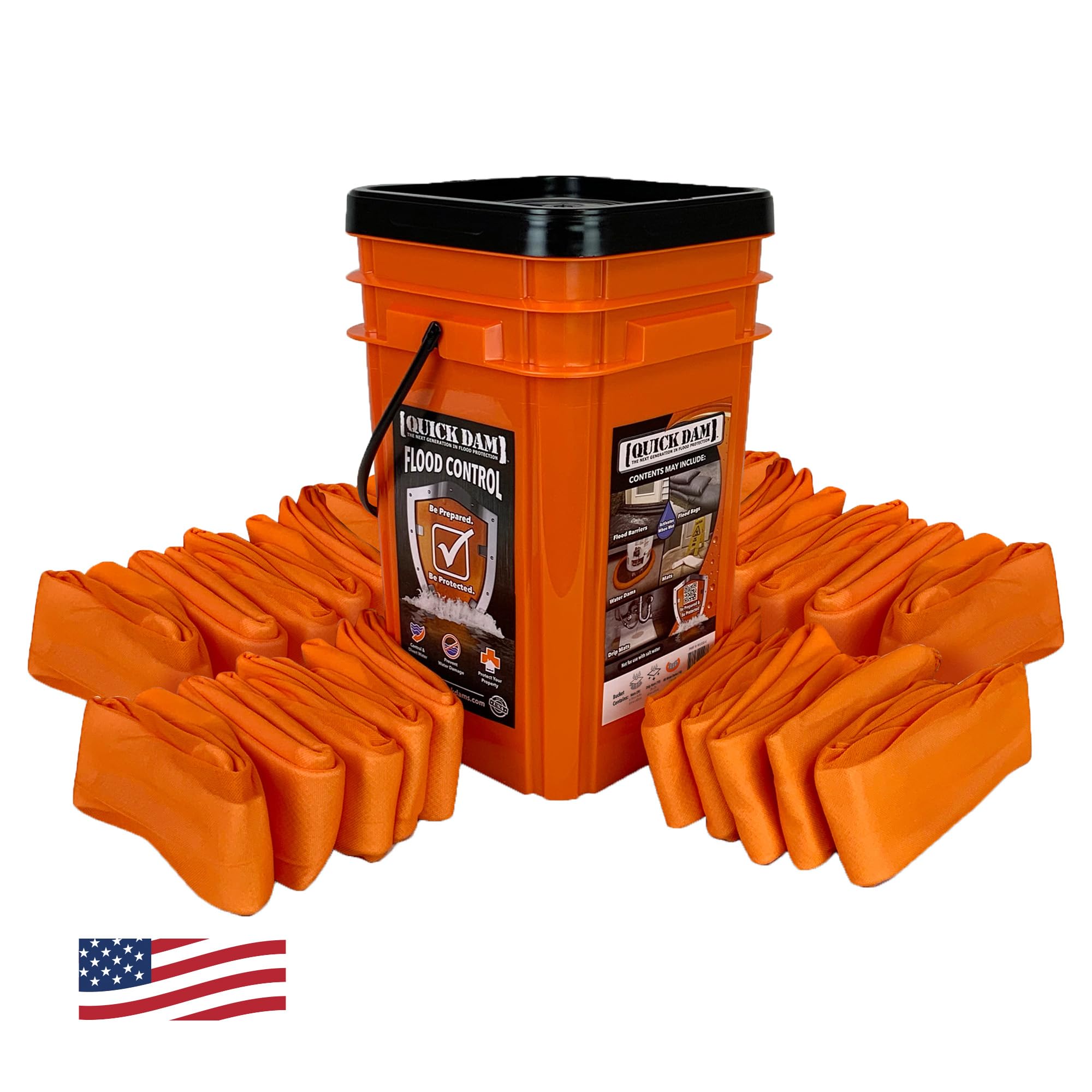Quick Dam WUGG4-25 Indoor Water Dams, 25-Pack, 4 ft Each, Orange
