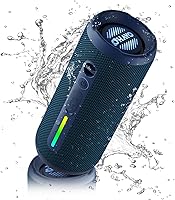 Vista 1 de OHAYO - Altavoz Bluetooth portátil, impermeable IPX7, inalámbrico con sonido estéreo de 24W, graves extra, Bluetooth 5.3, luces RGB, emparejamiento