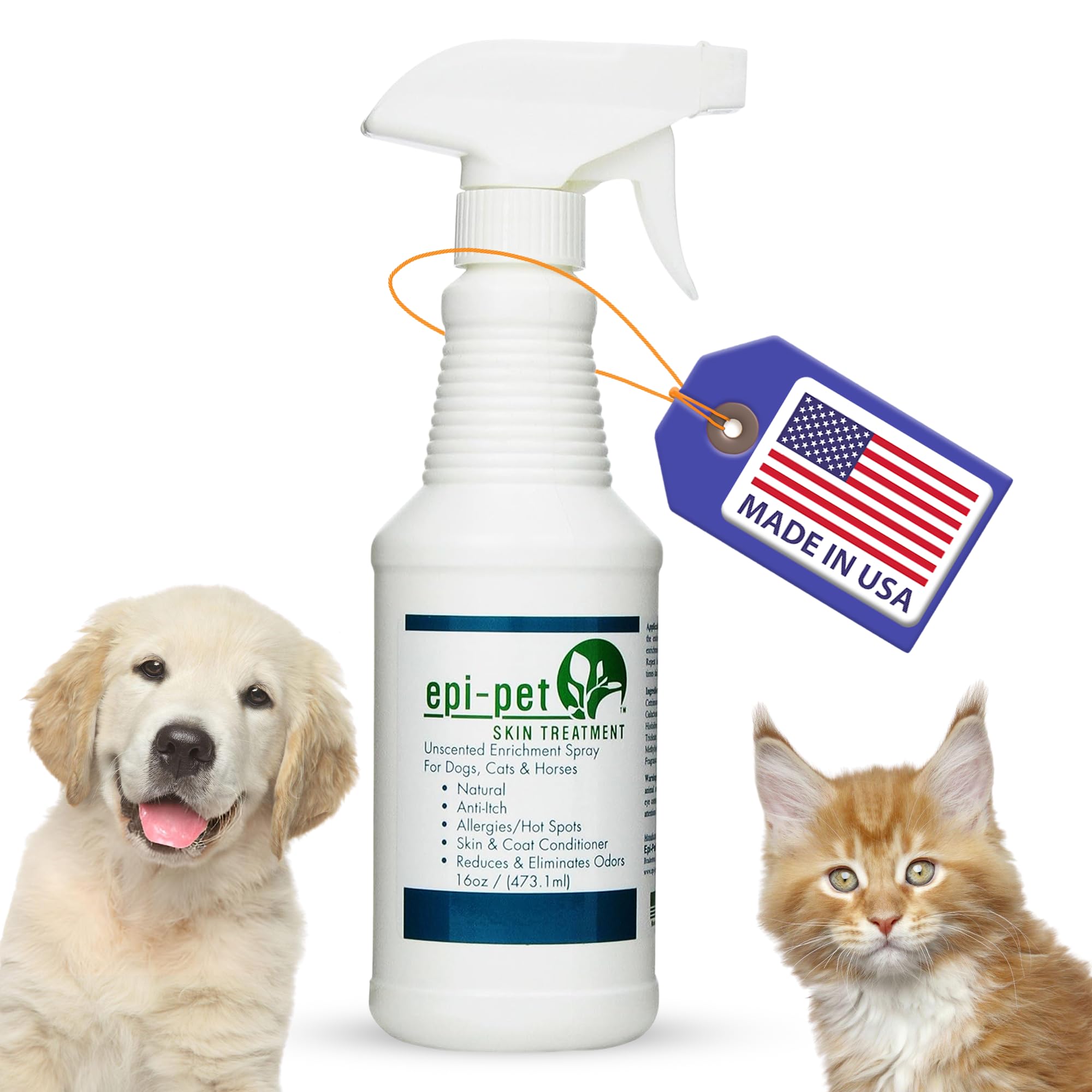 Epi-Pet Unscented Skin Enrichment Spray for Pets, 16-Ounce (90558)