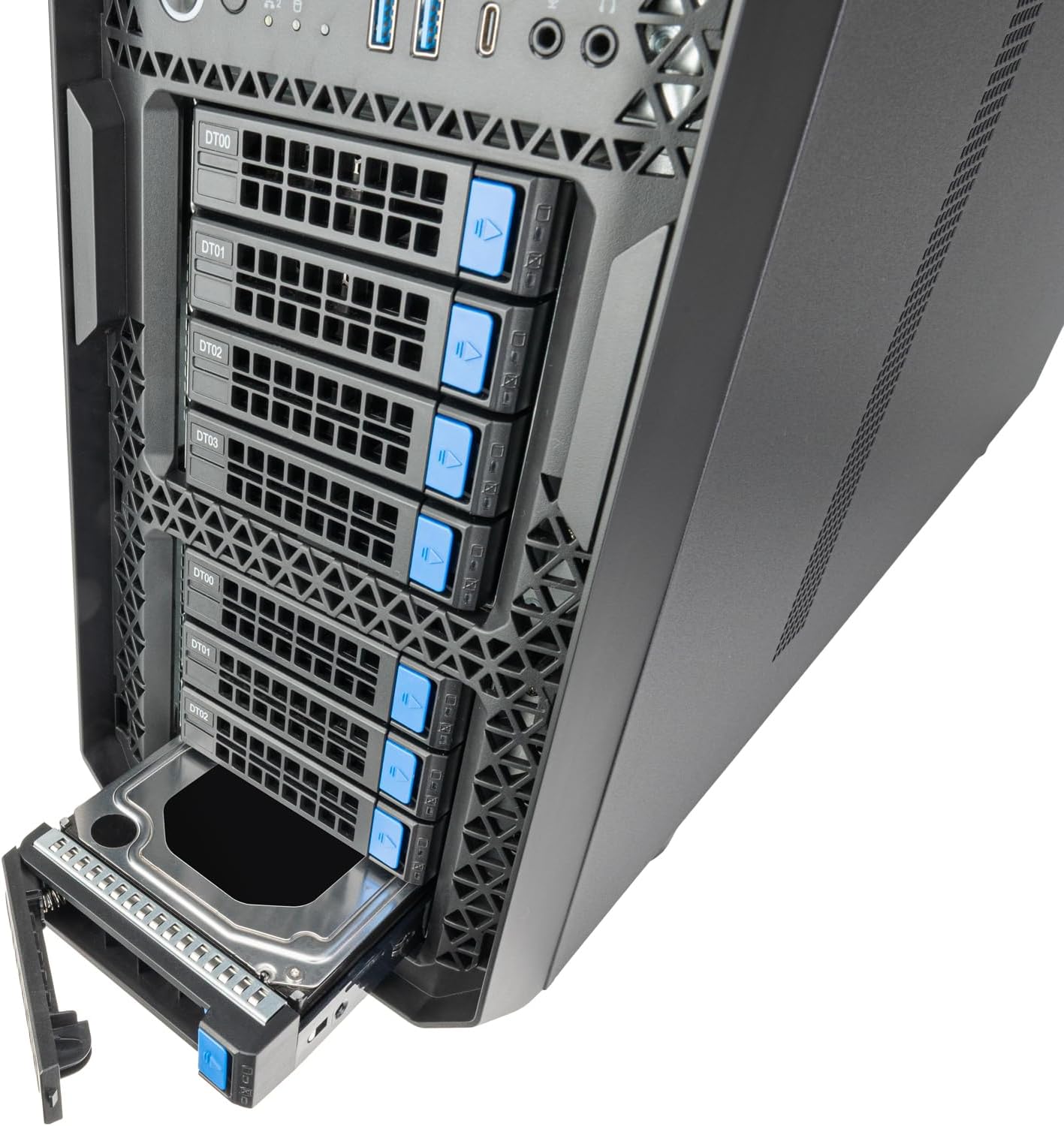 Silverstone Technology - WS380-E, High-Expandability Professional Workstation Chassis with 8 hot-swappable Trays & 360mm Radiator Support, SST-WS380-E
