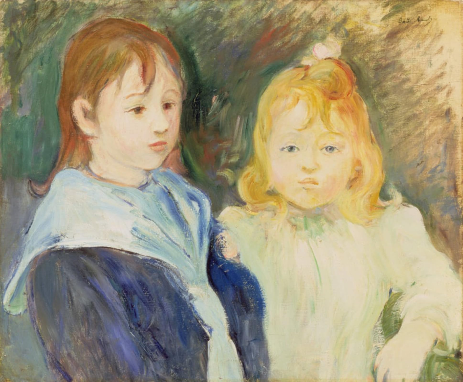 ARTXLXXBN Famous Prints Artwork Pictures Poster Painting Art Portrait of Two Children by Berthe Morisot Artwork Landscape Pictures for Home Decor 60x90cm