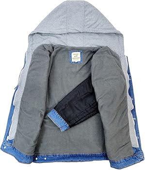 Amazon.com: Victory Outfitters Men's Hooded Fleece Lined Denim