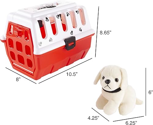 Miniatura 2 de Hey! Play! Juego veterinario para niños, juego completo de 11 piezas, juego de simulación con suministros médicos para animales, perro de peluche y