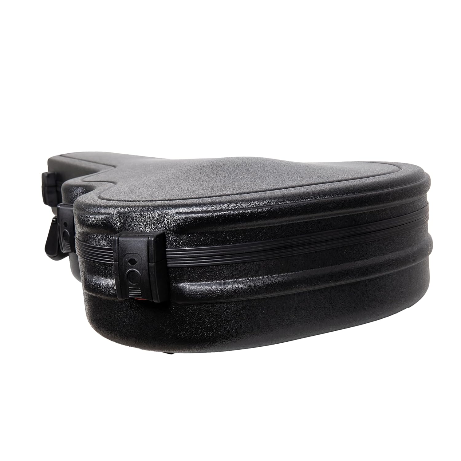 Crossrock ABS Flight Case for 12-String Acoustic Dreadnought Guitar | Black Matte Scratch-Resistant Finish, TSA Lock, Forest Green Velvet Interior – Premium Molded Shell