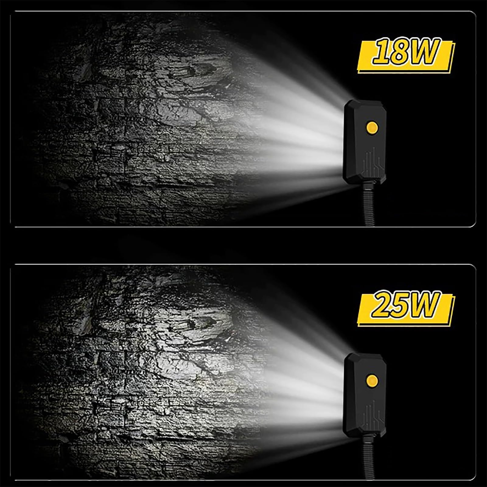 Lampada da Lavoro Magnetica, Lampada Flessibile a Collo D'oca per Torni e Trapani a Colonna, Lampade per Macchine Utensili da 24-36V, Base Magnetica(18W,600mm/23.6in)