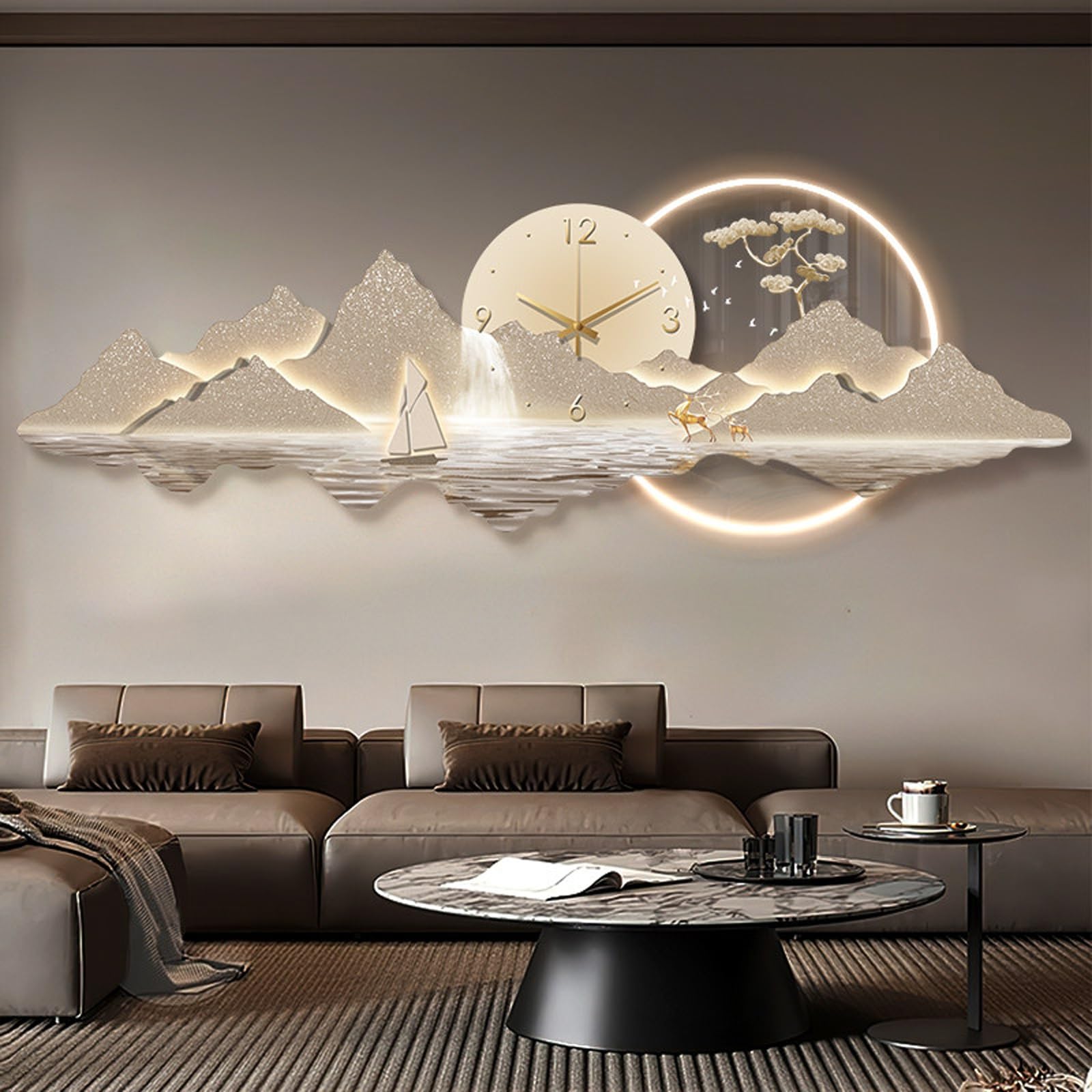 Horloge murale 3D LED moderne pour sublimer votre salon et illuminer le couloir