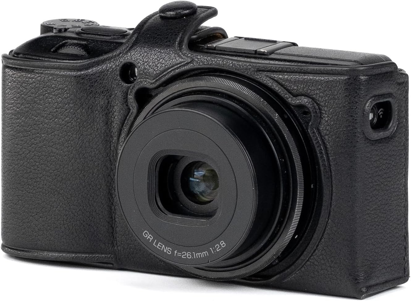 Camera Leather Case Italian Vegetable Tanned Cowhide Vintage Handmade Full Wrap Protection for Ricoh GR IV GR III GR IIIx GR II GR4 GR3 GR3x GR2 (GR IV Black)