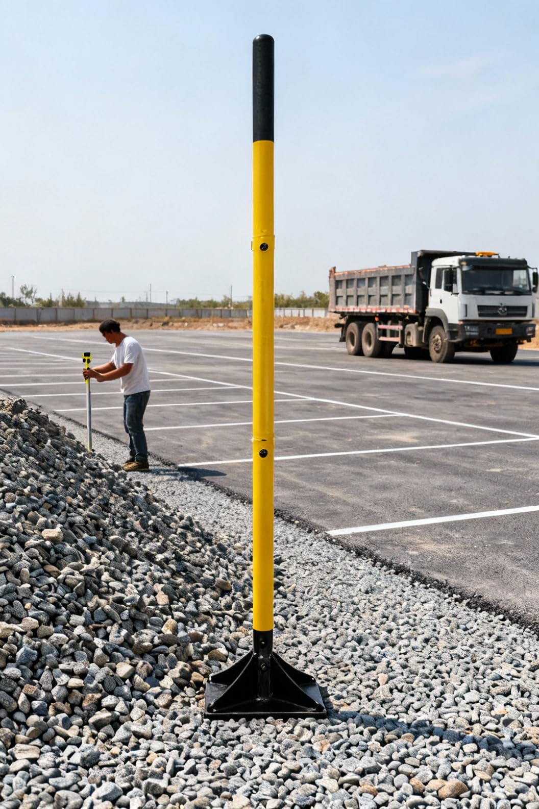 20 cm x 20 cm, compactador manual de acero resistente de 4,1 kg con mango de 1,22 m, compactador de suelo de placa para nivelar suelo, grava, asfalto, entrada para nivelar suelo, grava, asfalto
