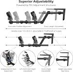 Moginno M3 VR Gun Stock Compatible with Meta/Oculus Quest 3/3S/2/Pro Controller Accessories, Magnetic Gunstock Rifle Adapter with Shoulder Strap, Enhance FPS Games Reality Control Feel, Black