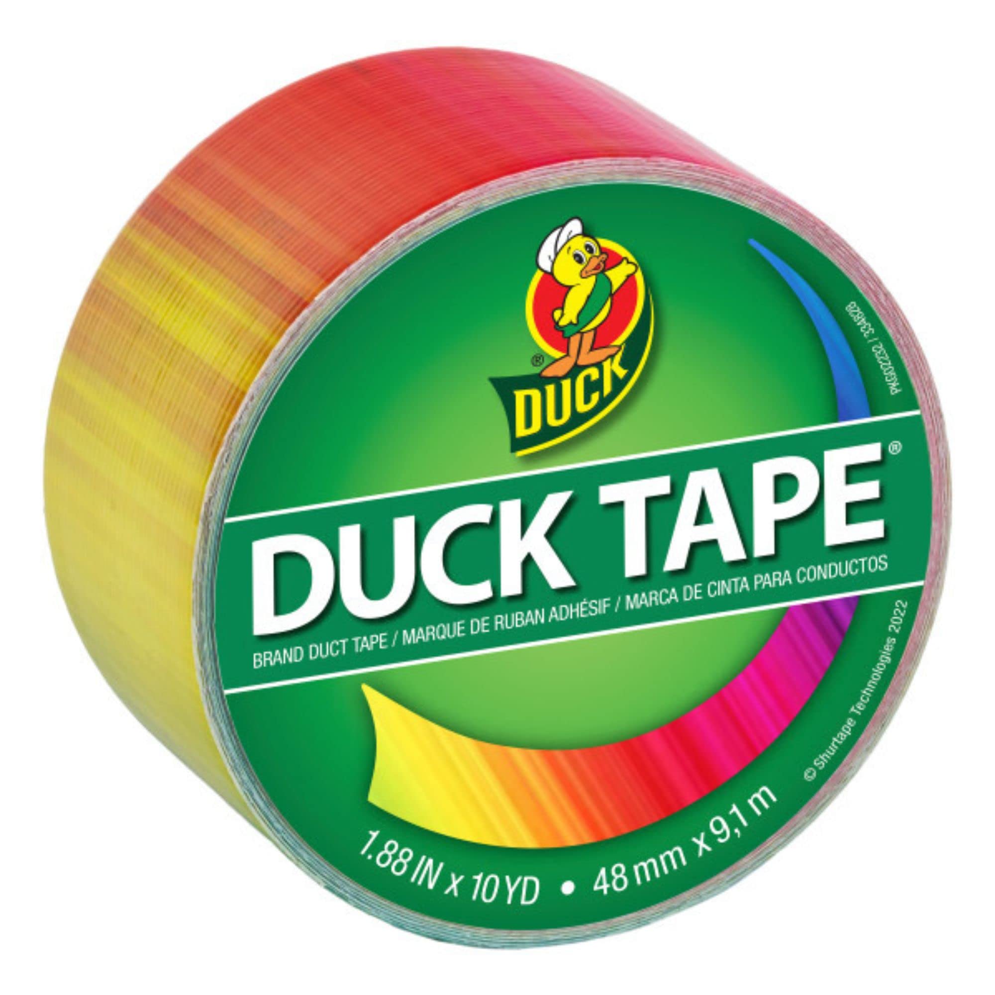 Duck Brand Printed Duct Tape [Prints & Patterns]: 1.88 in. x 30 ft. (Ombre Rainbow)