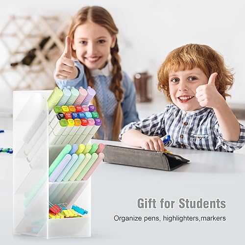 Miniatura 5 de Asten Portalápices para escritorio, organizador de bolígrafos para oficina, escuela, escritorio, organizador de almacenamiento de bolígrafos de gran
