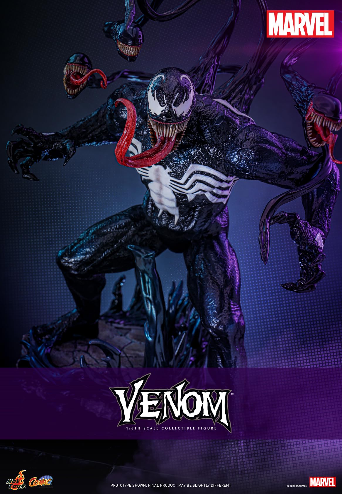 Cómic obra maestra Marvel Comics Venom escala 1/6