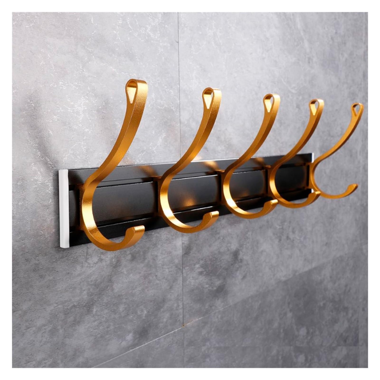 Garderobenständer, Wandhaken, Schwarz-Gold-Bademantelhaken(Gray)