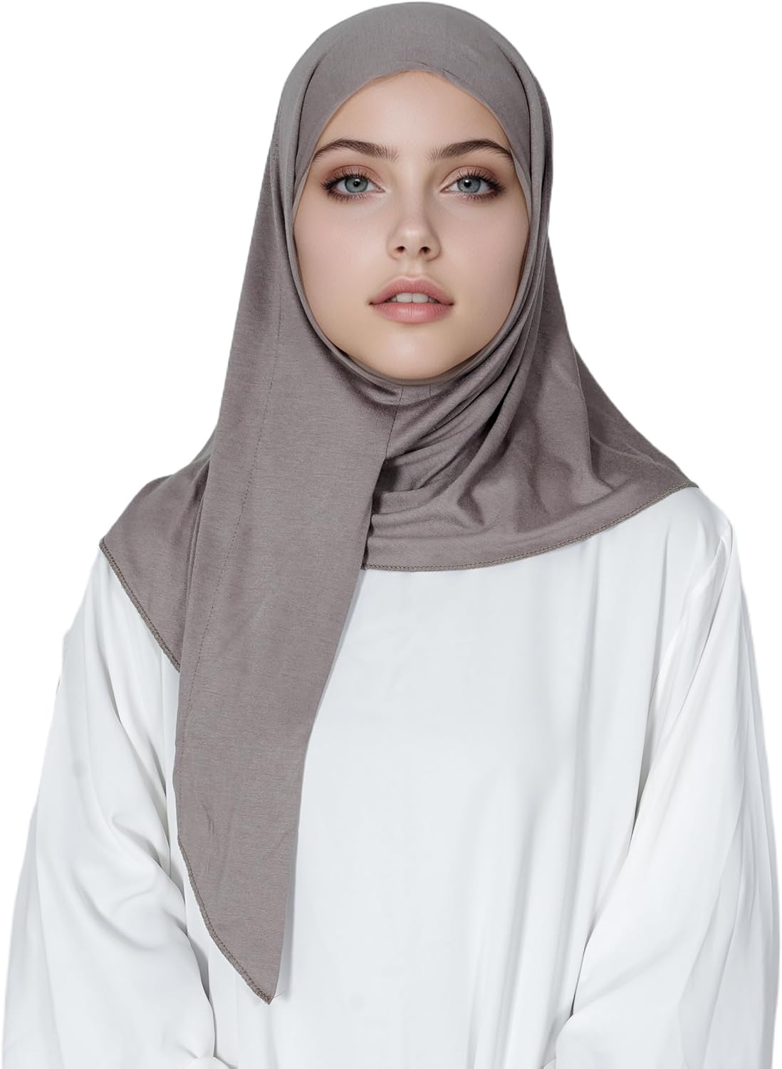 Instant Hijab for Muslim Women Solid Color Khimar for Women Modest Islamic Headwear One Size Headscarf
