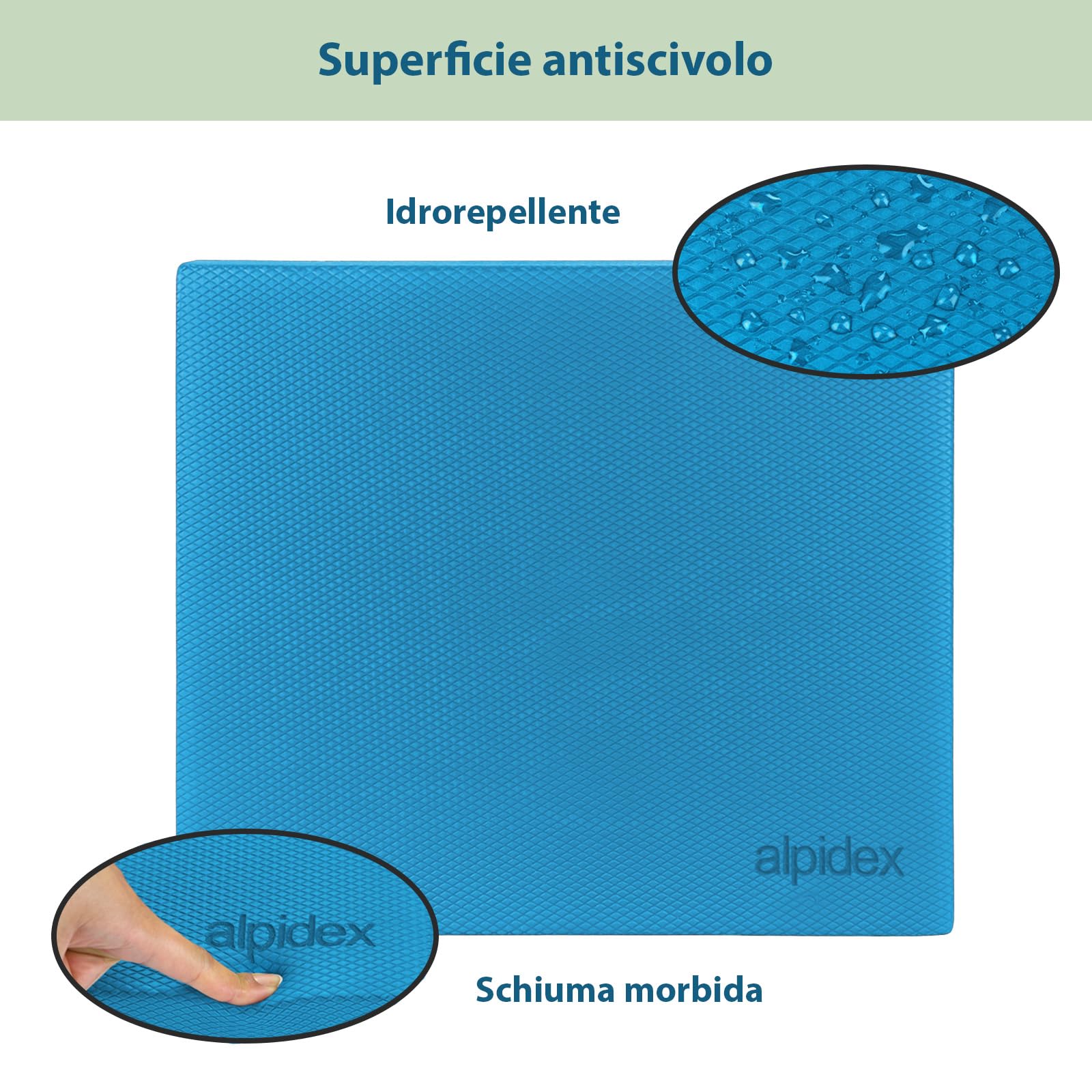 ALPIDEX Balance Pad Tappetino Propriocettivo 3 Fasce Elastiche Tavola Propriocettiva Schiuma Pilates Yoga Allenamento