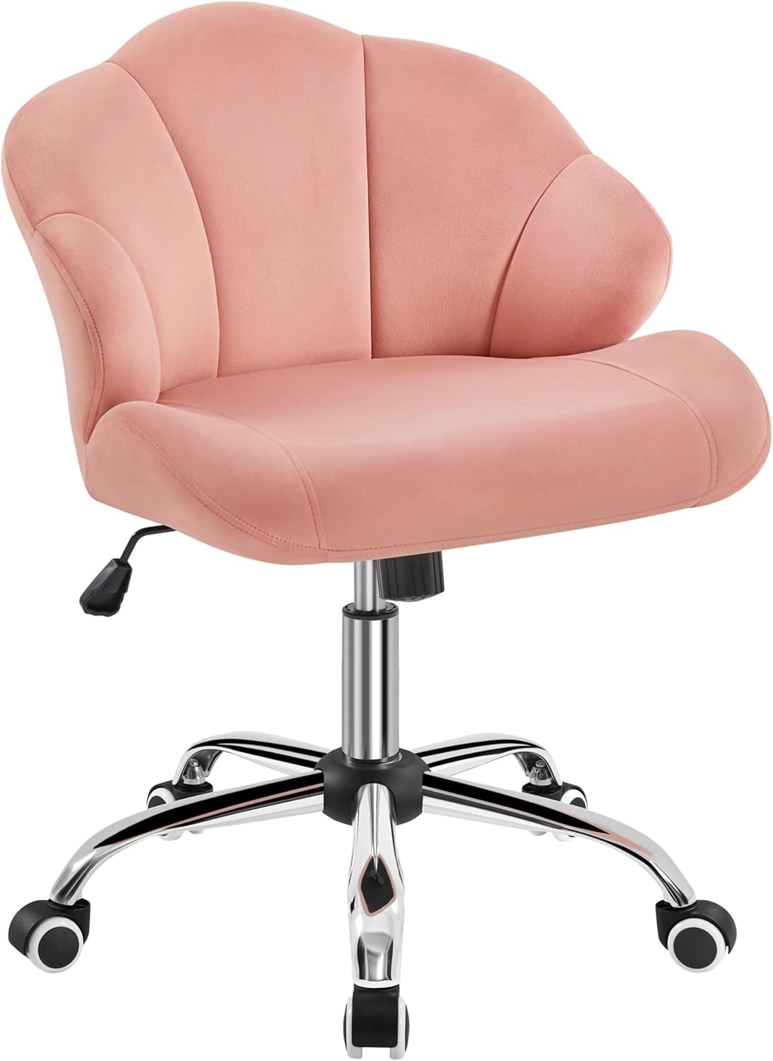 Yaheetech Pink Velvet Desk Chair