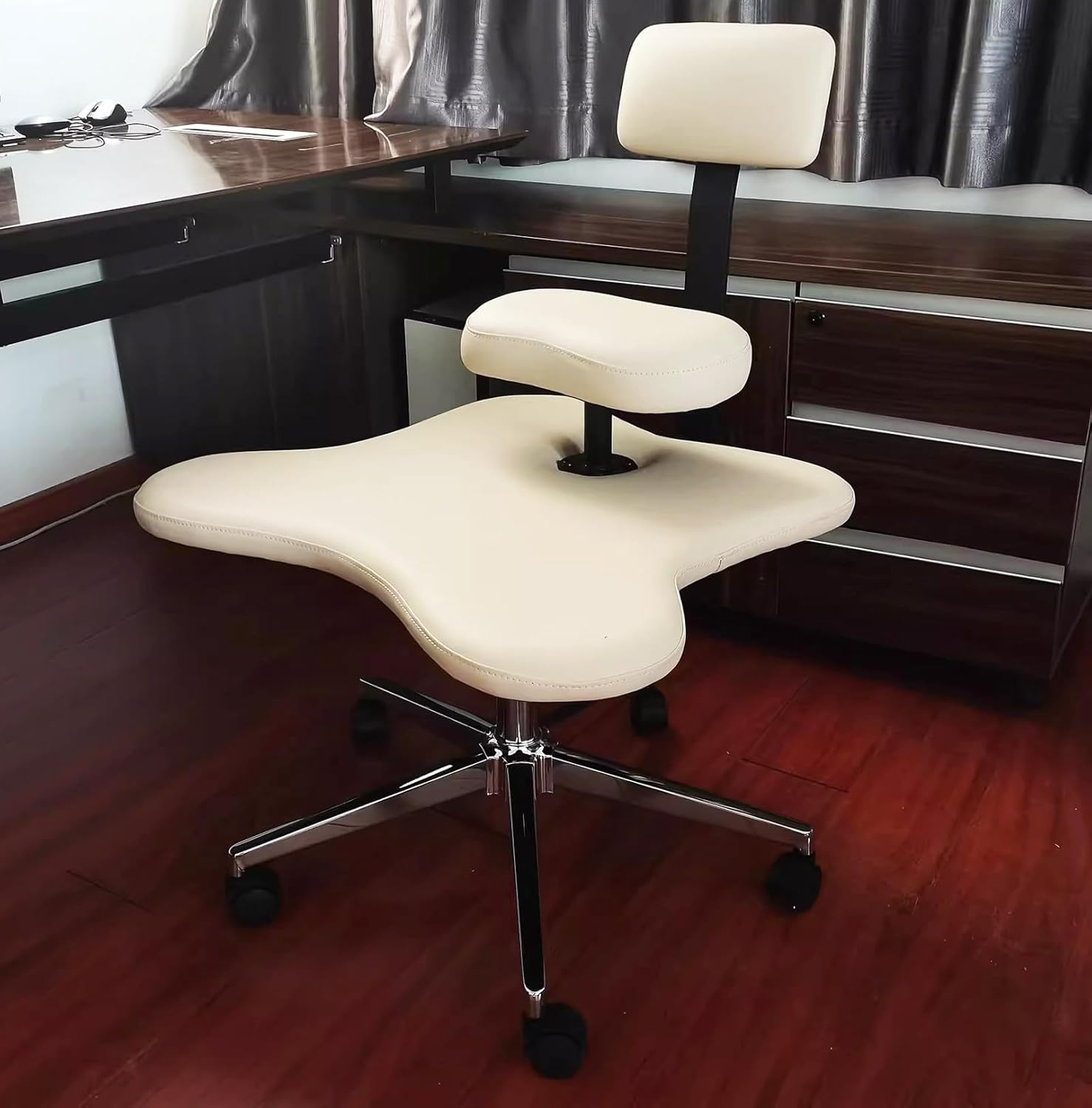 Kneeling, Meditation, Cged Kneeling Chair, Height Adjustable Office Stool, for Computer Workers, Yoga Lovers, Meditation Fanatics,Black