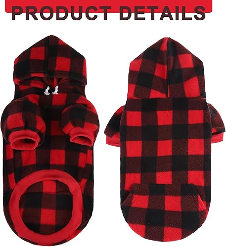 Miniatura 3 de EXPAWLORER Sudadera básica con capucha para perro, suéter de otoño para perros pequeños y medianos, niños y niñas, con agujero para la correa y