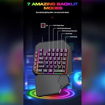 Ergonomic Gaming Keyboard, Portable Gaming Keypad | Programmable Portable Ergonomic Gaming Keyboard One Hand Keyboard Ergonomic Gaming Keyboard Phone One Hand Keyboard | Mobile Controller Gaming