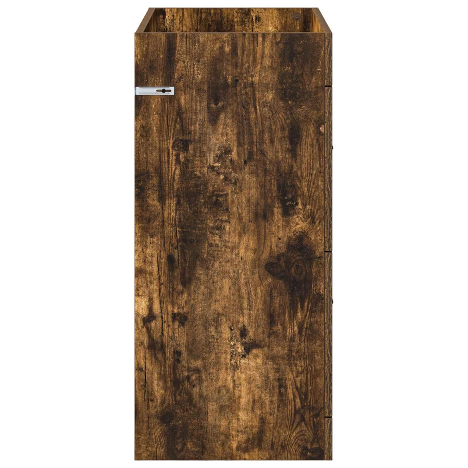 Mueble bajo fregadero de madera, ingeniería Chene Fume | Almacenamiento de cajones, uso interior, fácil montaje, diseño minimalista