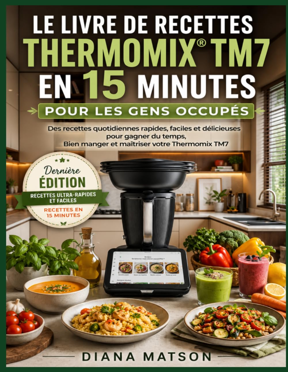 LE LIVRE DE RECETTES THERMOMIX® TM7 EN 15 MINUTES POUR LES GENS OCCUPÉS: Des recettes quotidiennes rapides, faciles et délicieuses pour gagner du temps, Bien manger et maîtriser votre Thermomix TM7