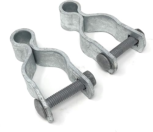 Bisagra de marco de valla de acero prensado con perno - (paquete de 2 juegos) (1-38 pulgadas)