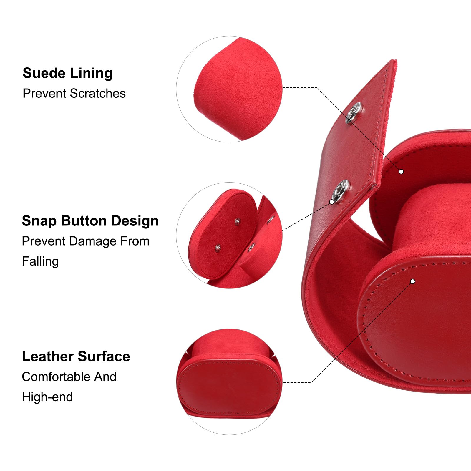 Sourcing Map Étui De Voyage Pour Montres, En Cuir Synthétique