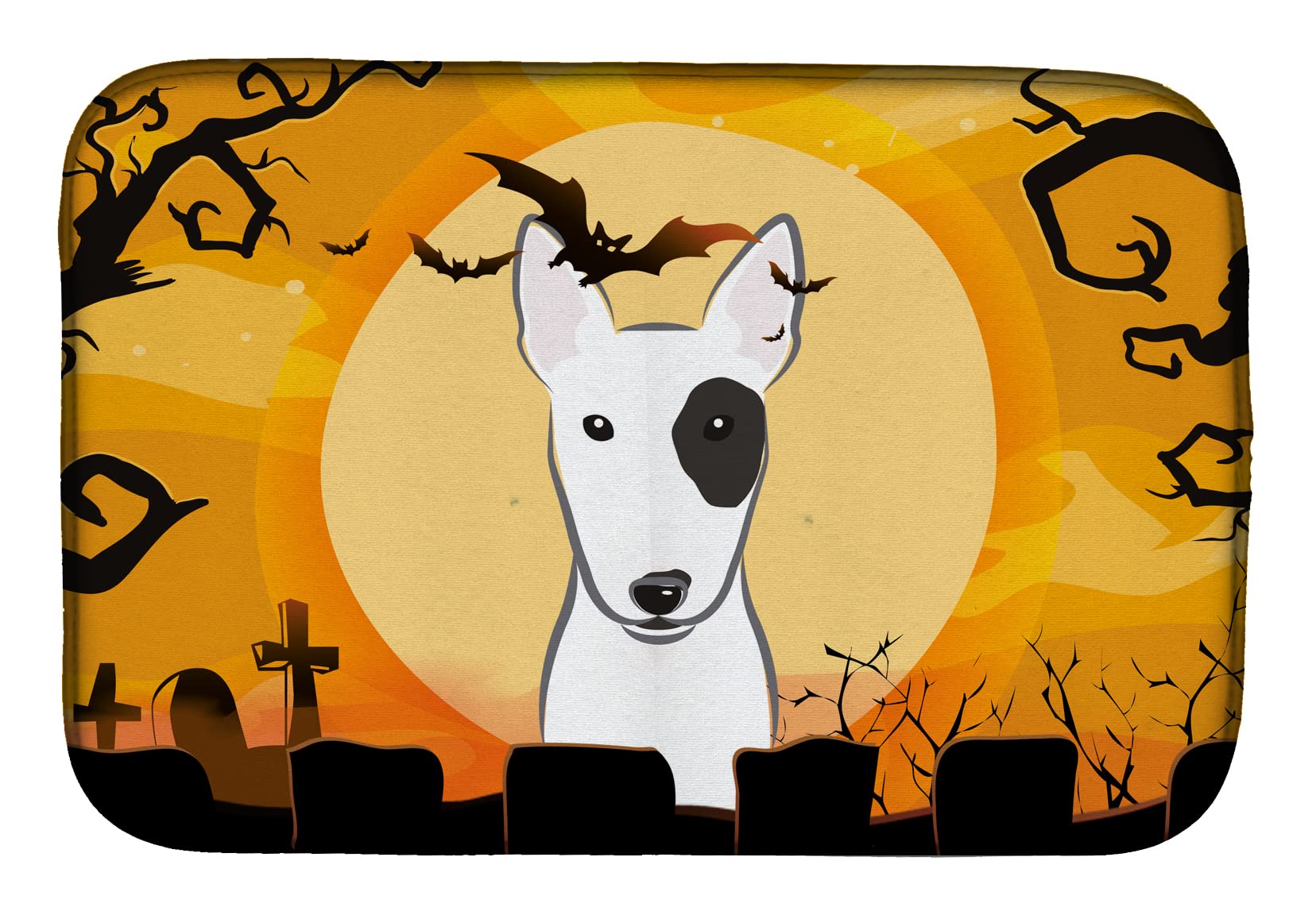 Tapis de séchage Bull Terrier Halloween Caroline's Treasures 35x53cm
