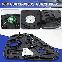 Vista 6 de Regulador de ventana de repuesto trasero derecho sin motor 83481D3001 - Compatible con Hyundai Tucson 2016-2020