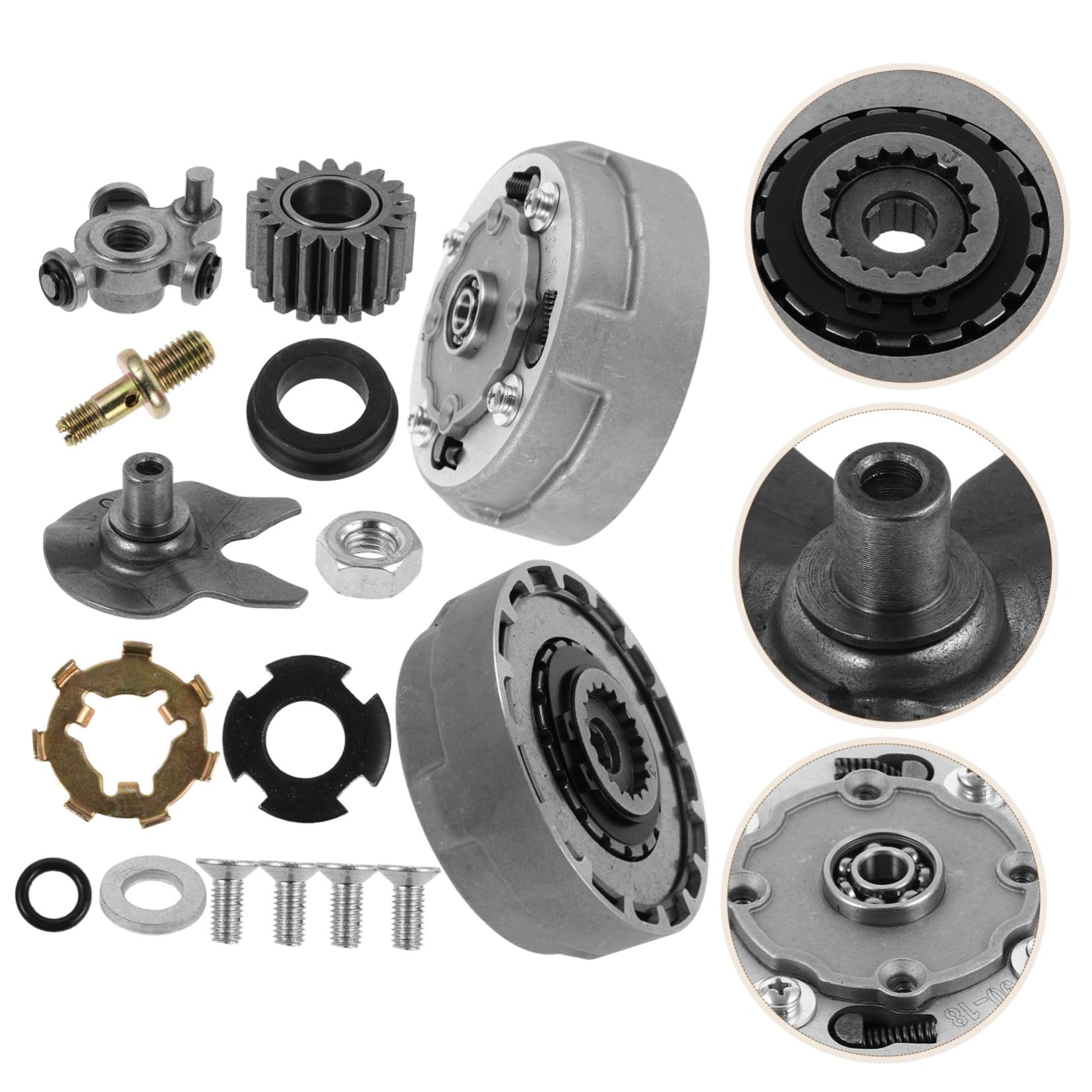 Kit Frizione Semiautomatica 18 Denti per Atv Moto da Cross Scooter Pastiglia Frizione Migliorata Compatibile per Sostituzione e Upgrade Prestazioni Off-road