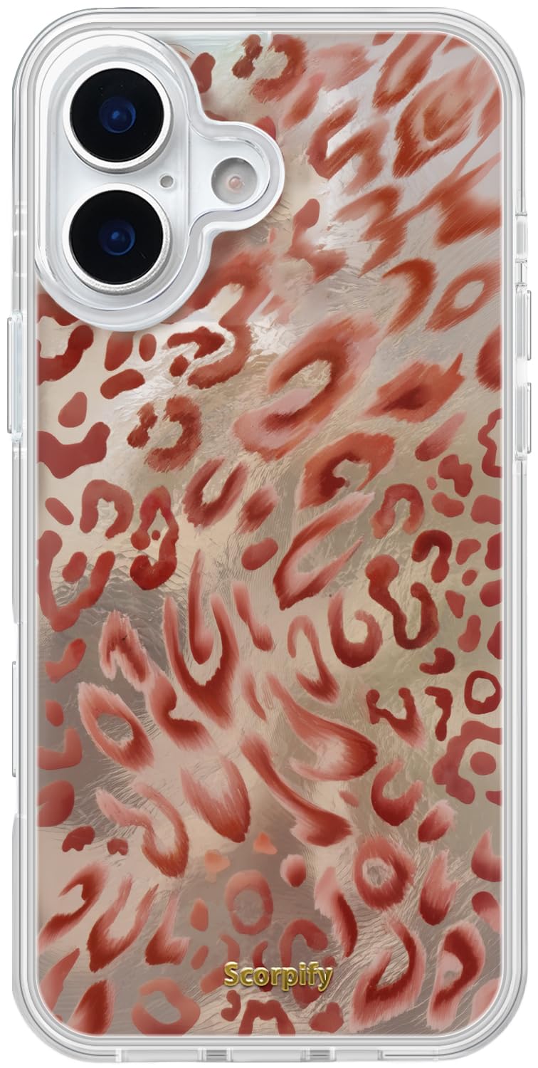 Coque iPhone 17 antichoc imprimé léopard chic pour femmes
