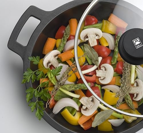 Miniatura 3 de Braisogona A272032 Efficient WokCazuela cóncava, 11.8 x 12.6 x 11.8 in, color negro