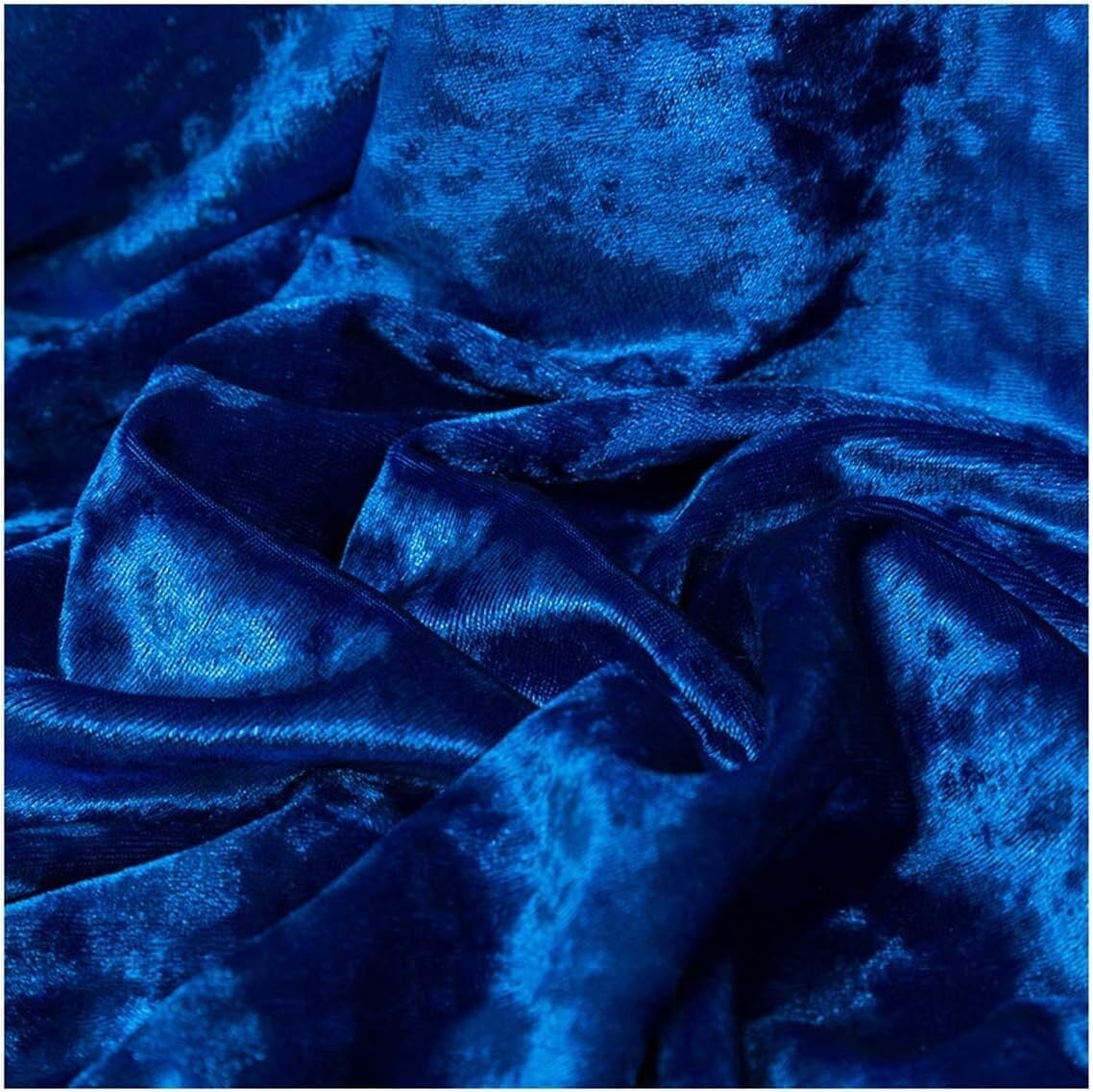 Tissu Velours 160x100cm Bleu Royal pour Tapisserie et Couture