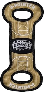 Pets First NBA SAN Antonio Spurs Field Toy. - Tough Nylon Pet Toy with Double Trim Stitching & Inner Squeaker, One Size, SPU-3030