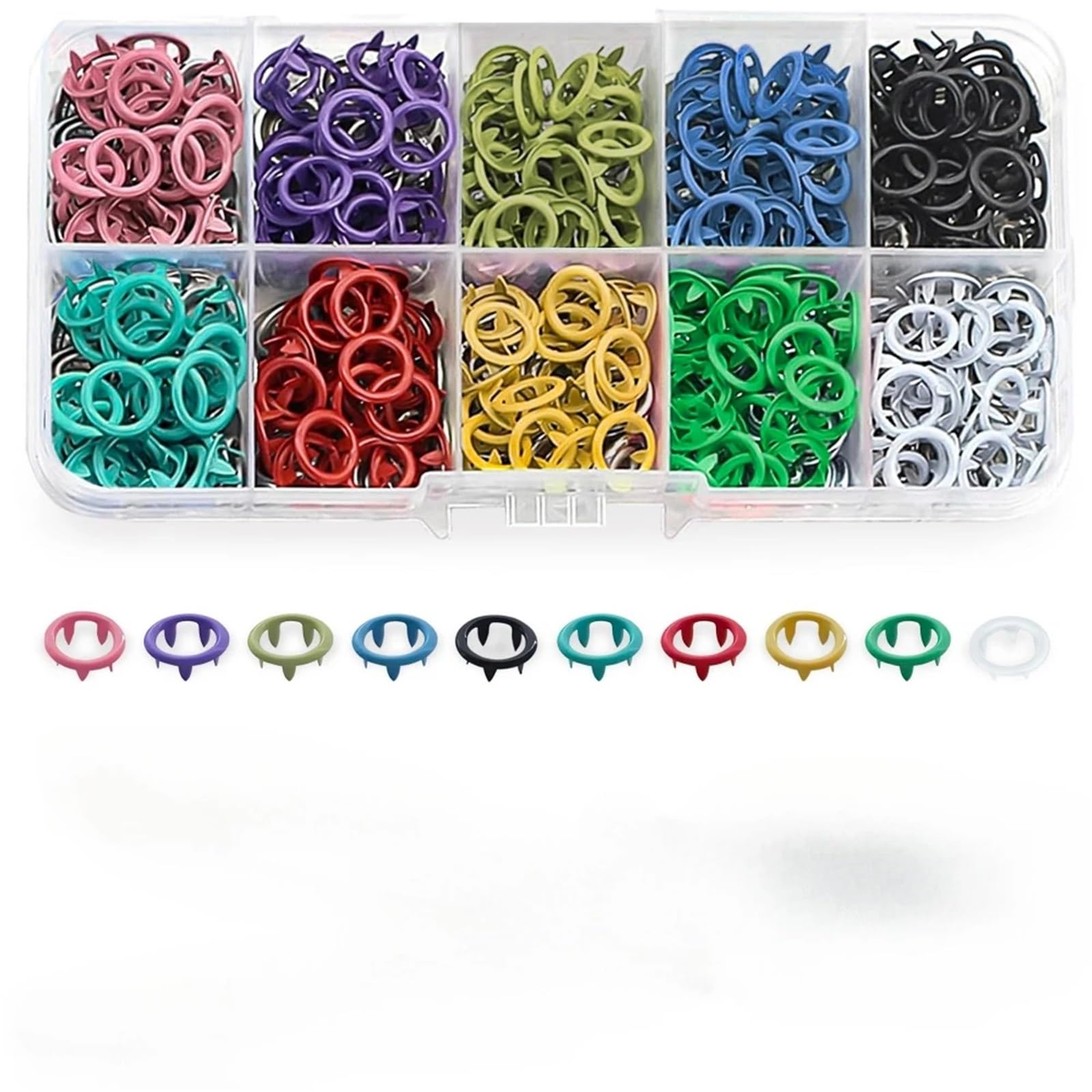Metal Snap Buttons 400Set Snap Buttons with Fastener Pliers Press Tool Multicolor Mixing Hollow Sewing Snaps for Fabric DIY Crafting Clothing