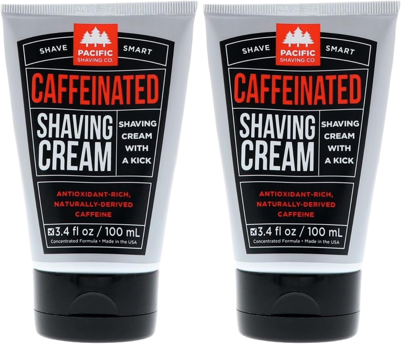Pacific Shaving Company Caffeinated Shaving Cream, 2 Pack