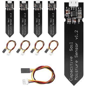 Soil Moisture Sensor Capacitive Analogue Hygrometer Moisture Sensor without Corrosion Pack of 5