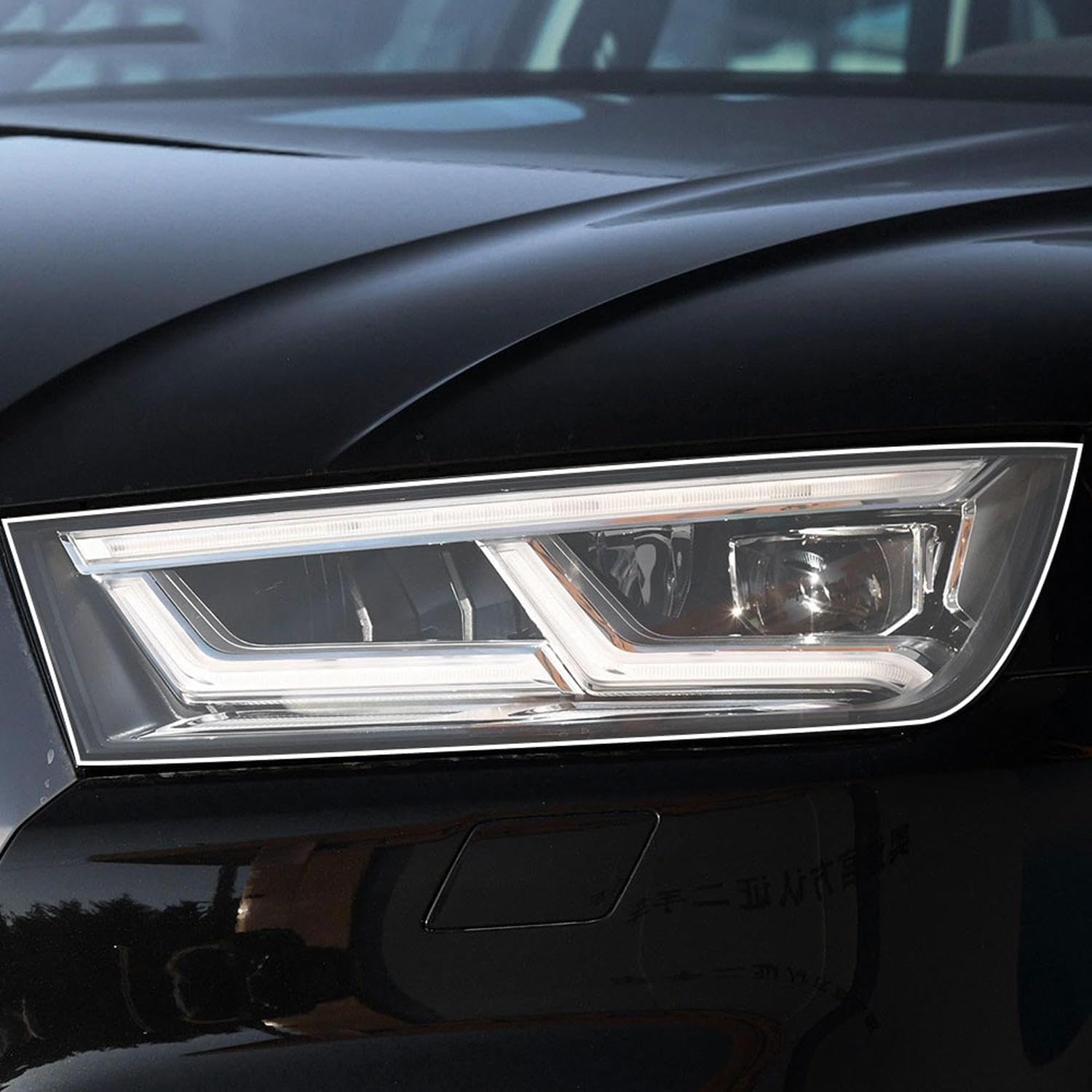 Samlng Transparent Car Front Light Film For Audi Q2 Q3 F3 8U Q5 Fy 8R Q7 4M Q8 Sq2 Sq5 Sq8 Rsq3 Rsq8 Accessories Car Headlight Protective Film Tpu Sticker